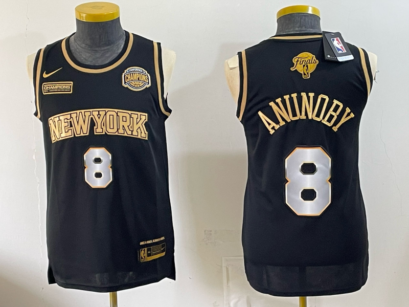 Men New York Knicks #8 Anunoby black 2026 Nike NBA jersey 0701001